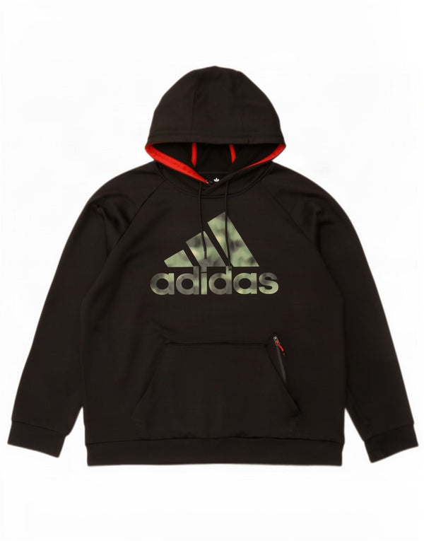 Adidas Mens Graphic Hoodie Jumper XL Preto Poliéster