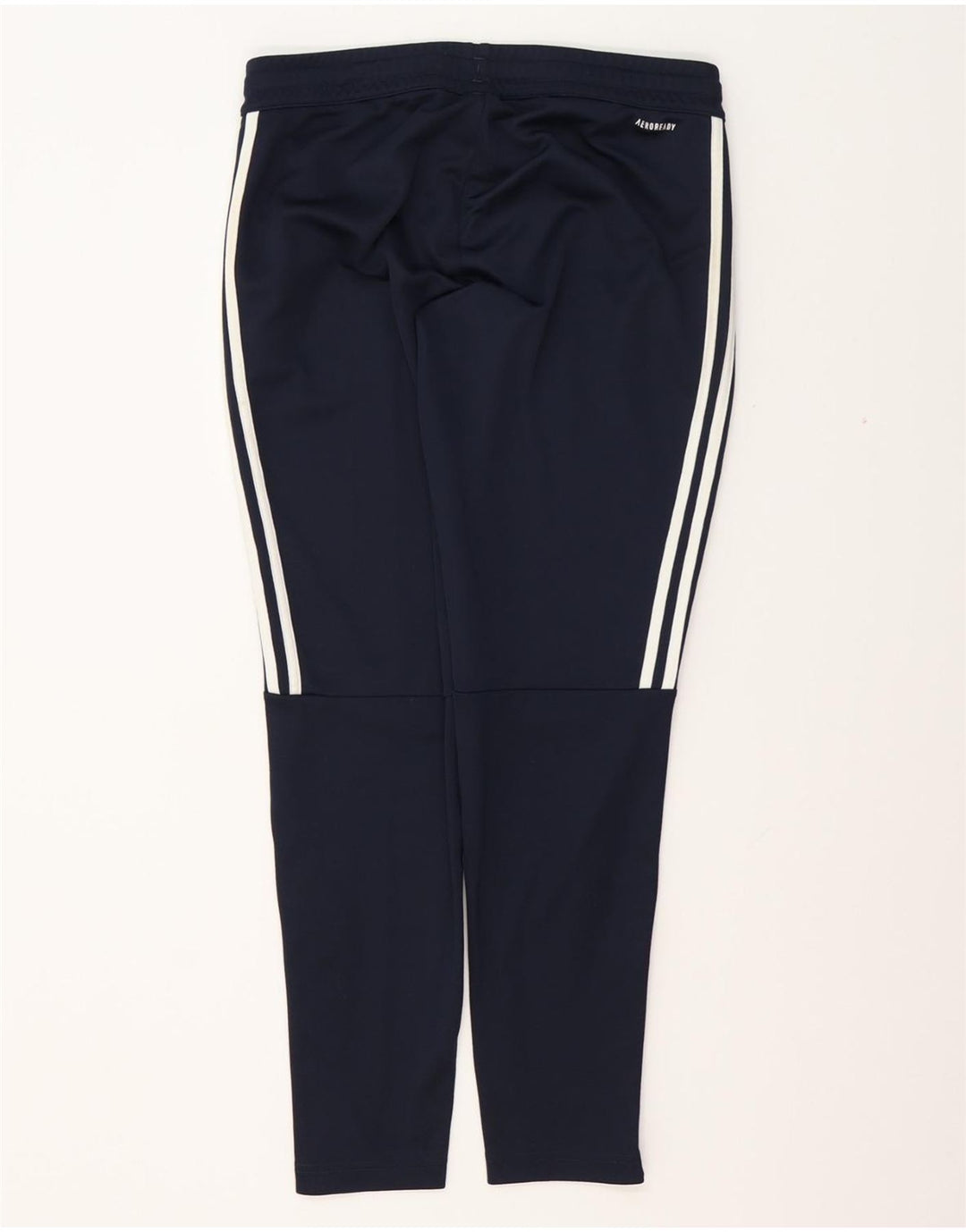 Calças de treino ADIDAS femininas Aeroready UK 12/14 médio azul marinho