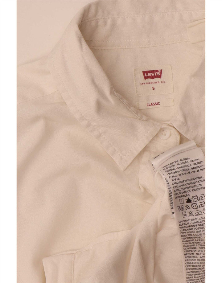 Camisa Levi's Boys Classic Fit 14-15 Anos Pequena Algodão Branco