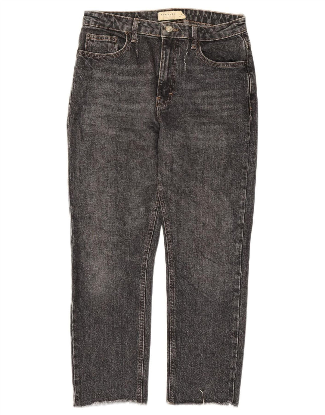 Jeans retos femininos Topshop W28 L25 algodão cinza