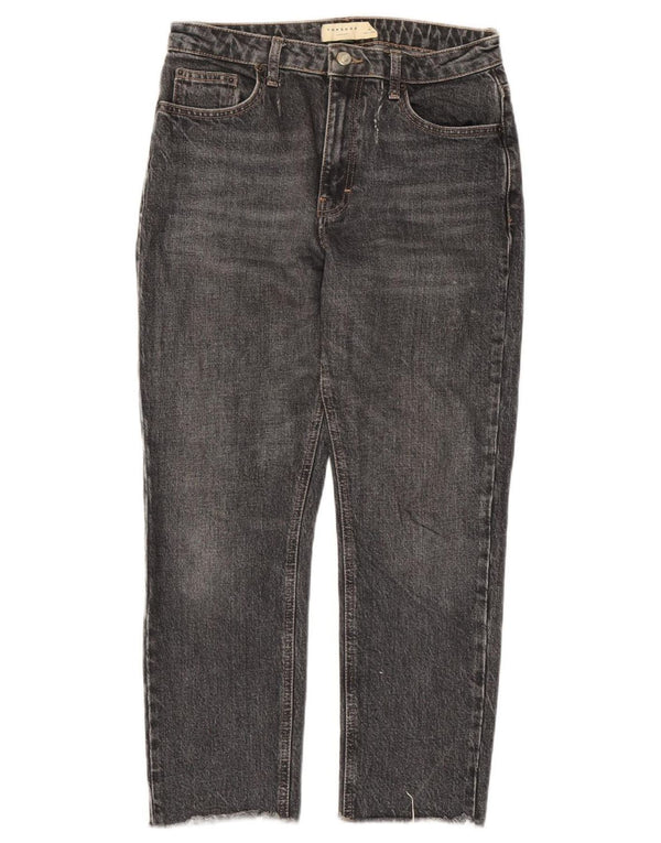 Jeans retos femininos Topshop W28 L25 algodão cinza