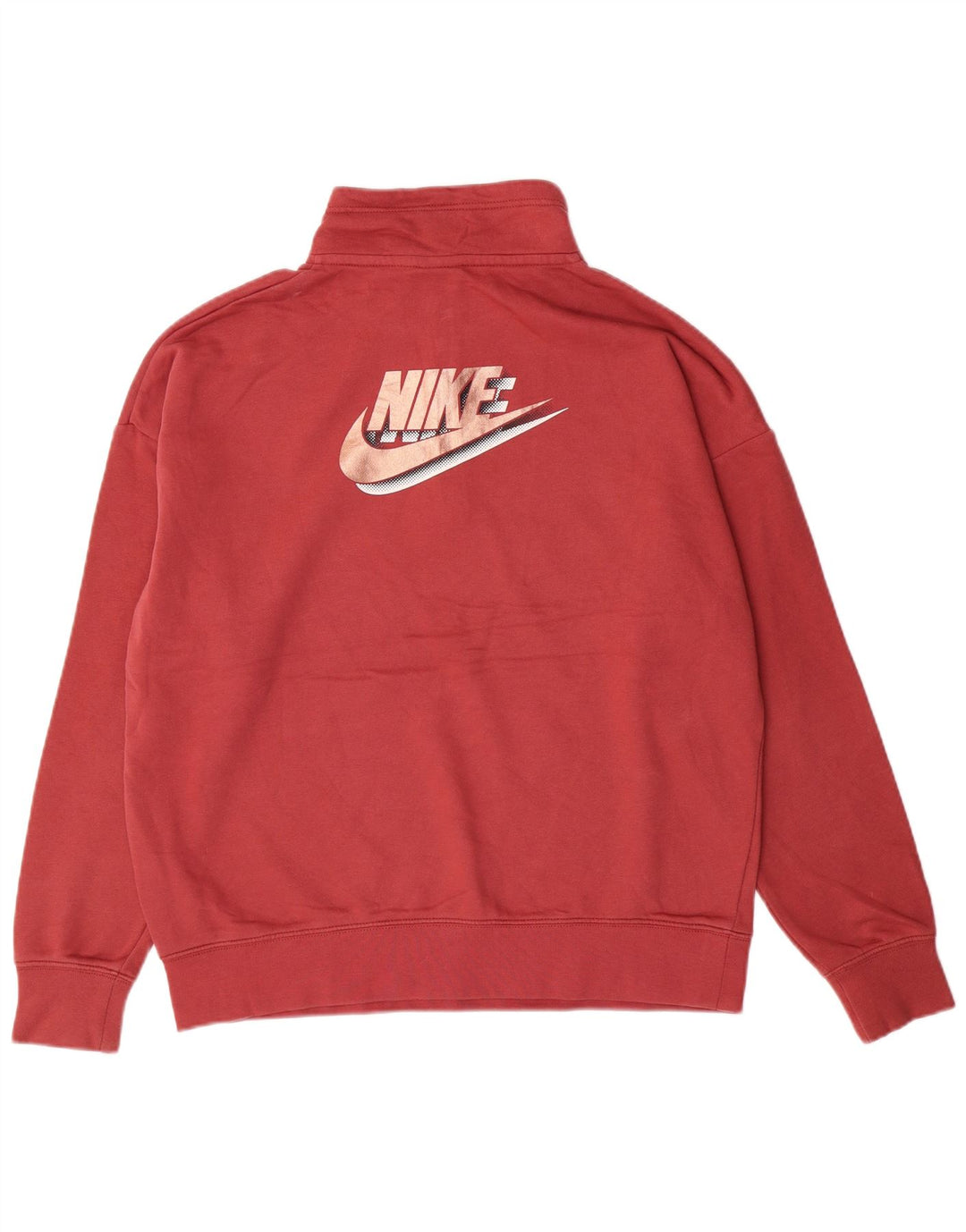 Moletom feminino NIKE com zíper e gola redonda grande UK 10 pequeno rosa