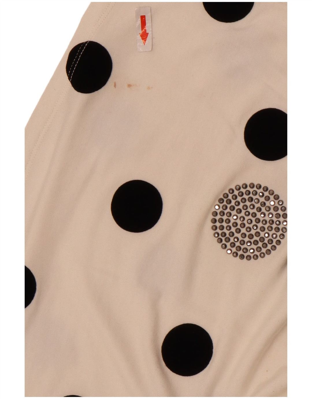Liu Jo blusa feminina de manga comprida com um ombro IT 42 bolinhas brancas médias