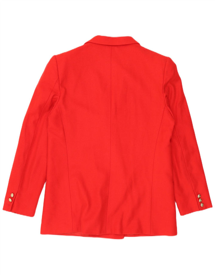 Jaqueta blazer feminina vintage com peito duplo Reino Unido 12 vermelho médio
