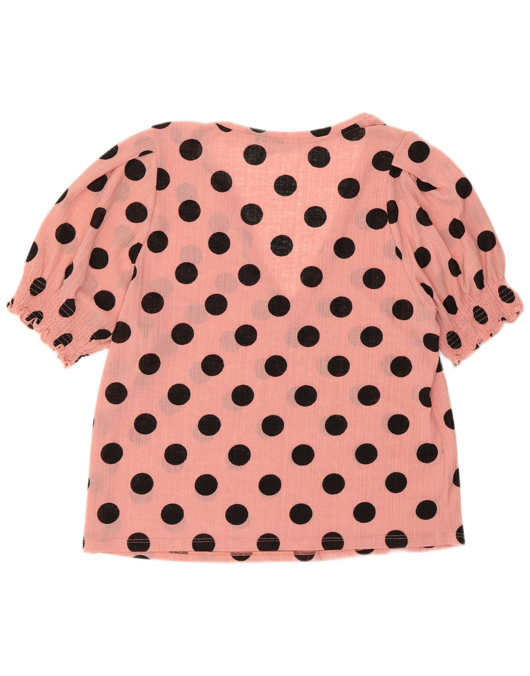 Blusa cropped feminina Zara UK 10 bolinhas rosa pequenas