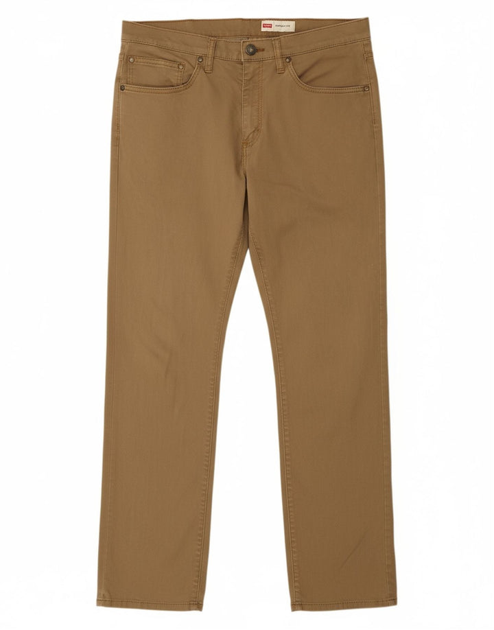 Calça casual reta masculina WRANGLER W33 L30 algodão bege