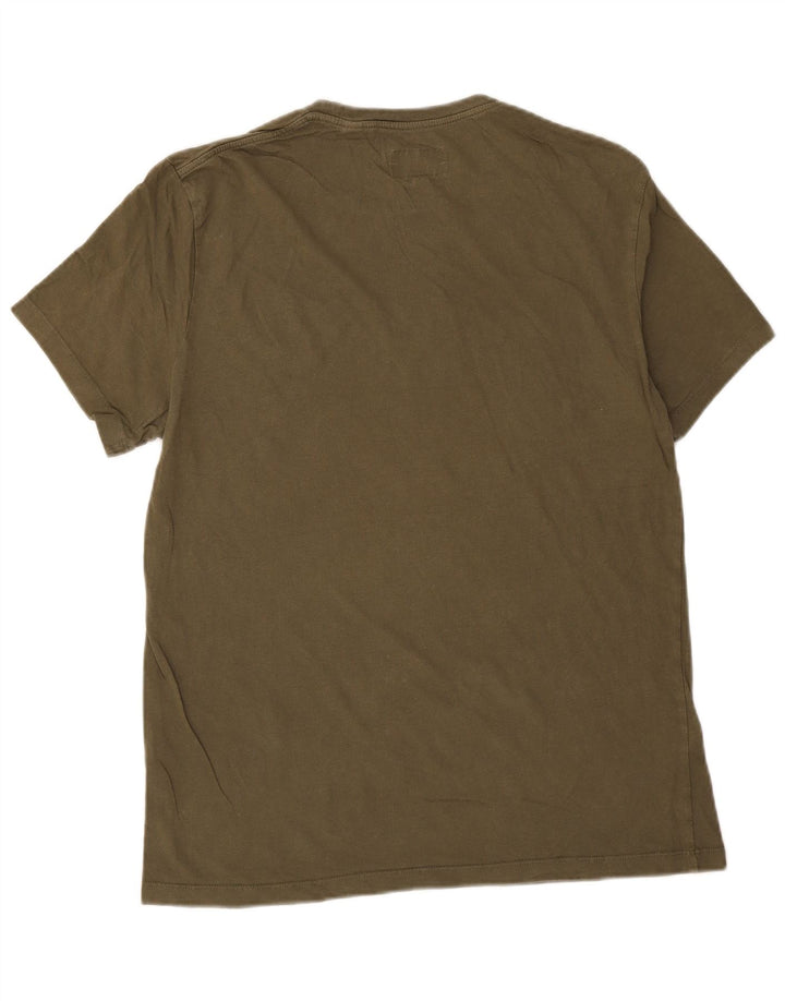 Camiseta gráfica masculina Jack Wills Top médio algodão cáqui