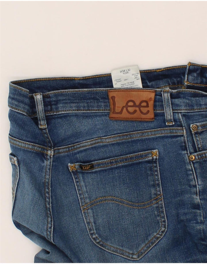 LEE Womens Rider Cropped Jeans W34 L25 Blue Cotton Vintage Lee and Second-Hand Lee from Messina Hembry 
