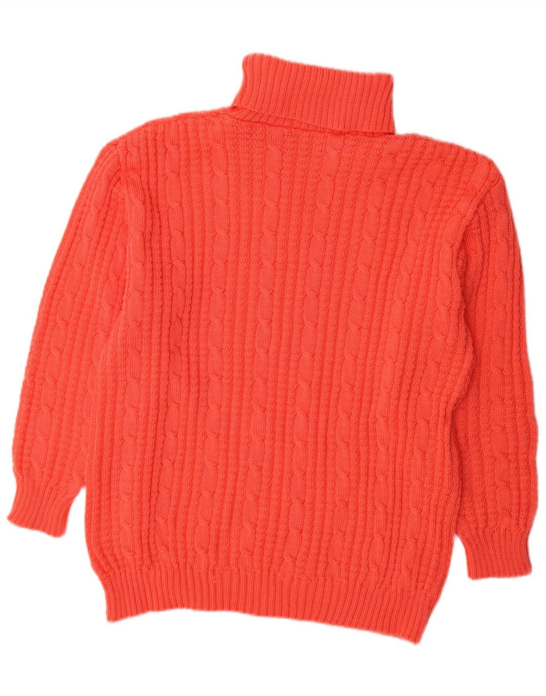 Suéter feminino vintage com gola redonda Reino Unido 16 grande vermelho