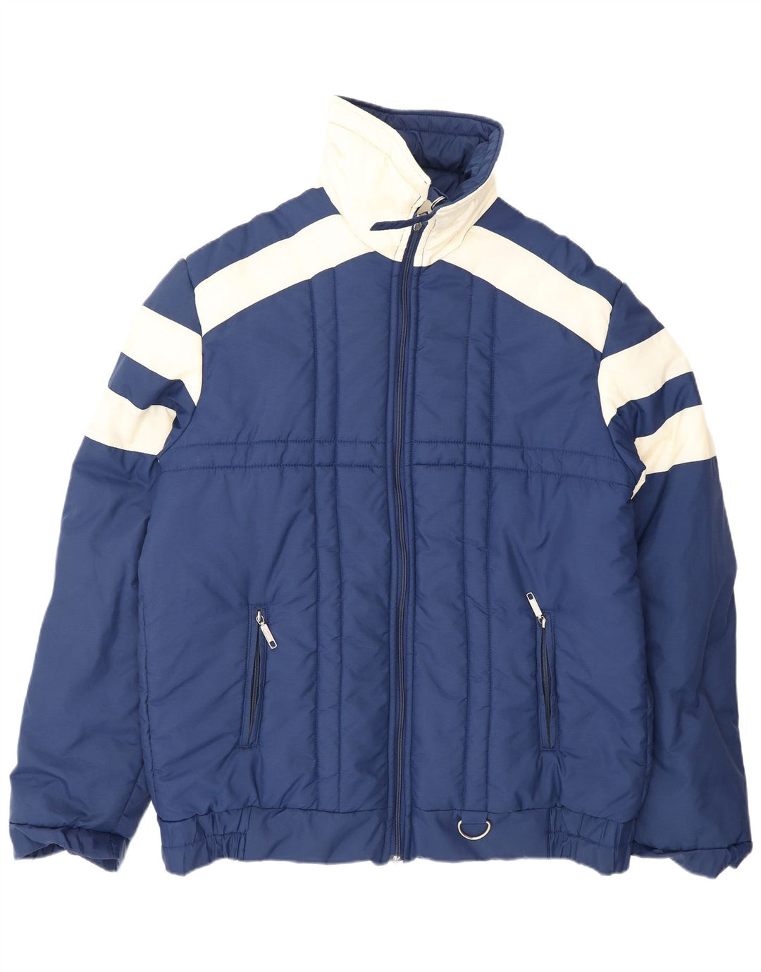 C&A Mens Padded Jacket EU 58 XL Blue Colourblock Polyamide