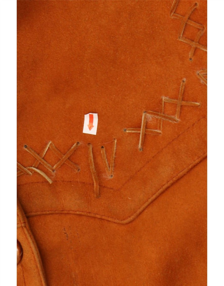 Casaco feminino vintage oversized shearling UK 18 XL marrom