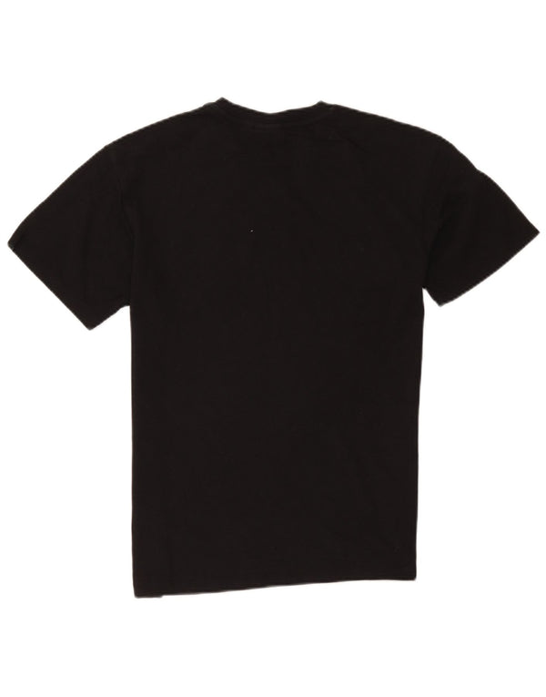 Camiseta masculina com estampa geográfica Napapijri, top pequeno de algodão preto