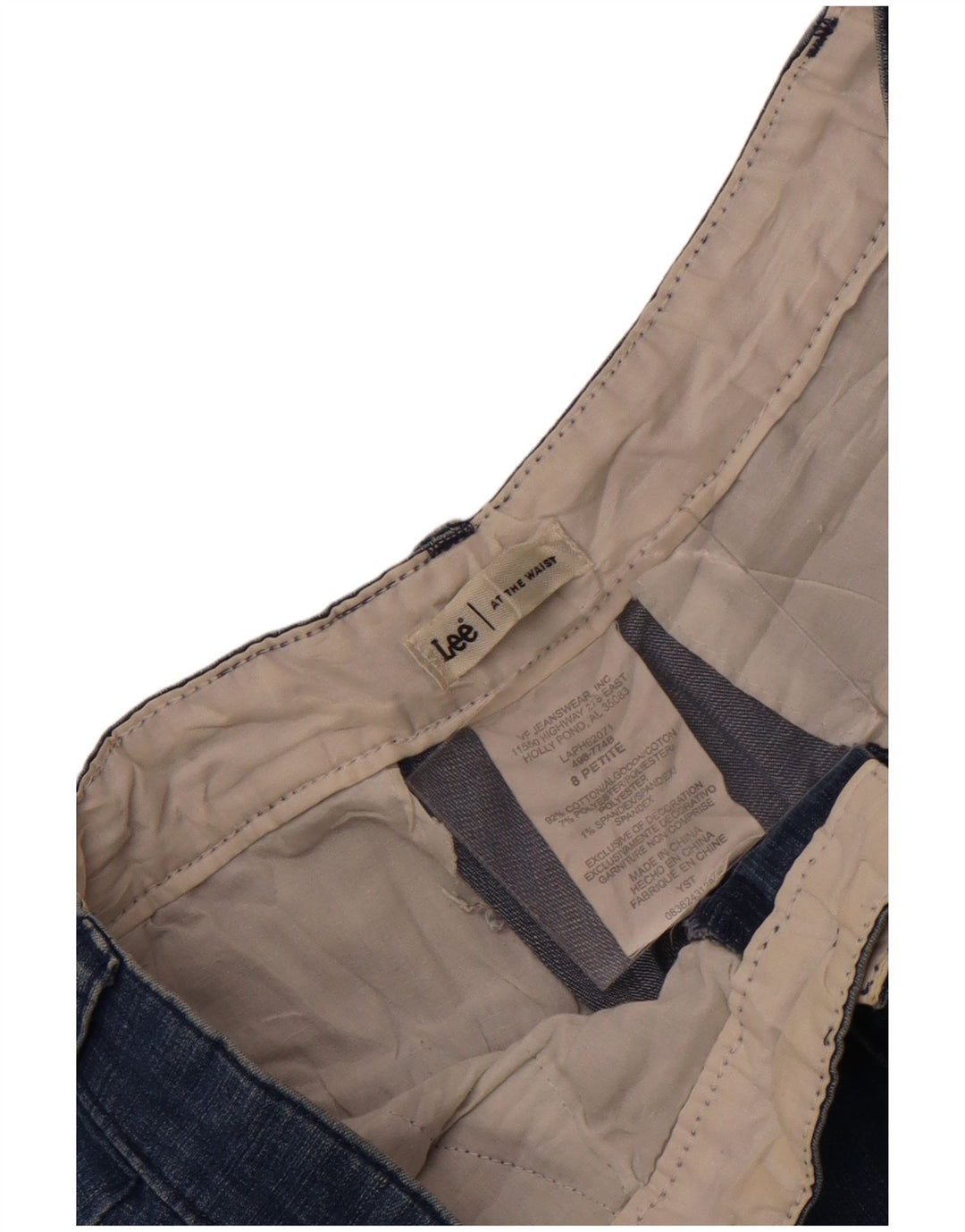 Lee Womens Petite Capri Jeans US 8 Médio W30 L18 Azul Algodão