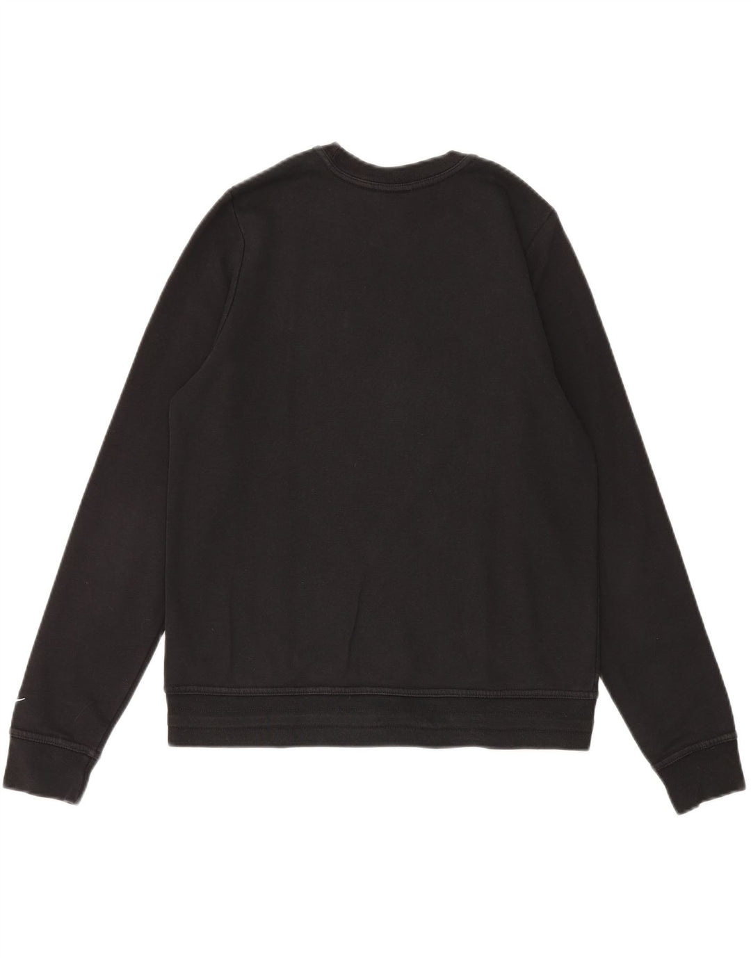NIKE Womens Oversized Sweatshirt Jumper UK 10 Pequeno Algodão Preto