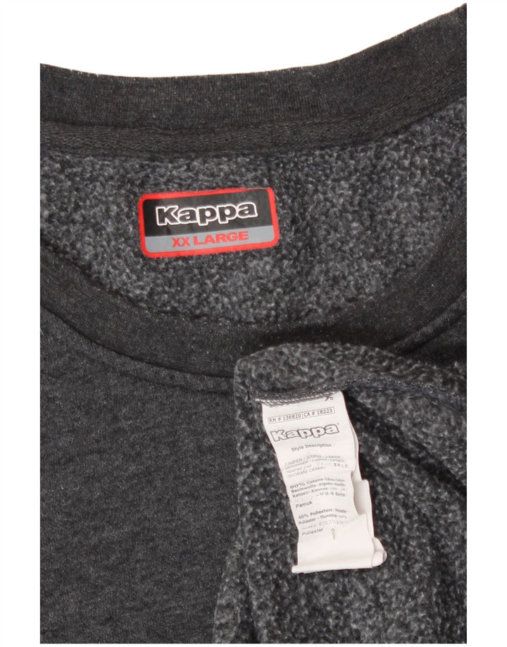 Kappa moletom masculino jumper 2XL algodão cinza