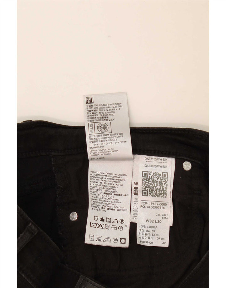 Calça jeans feminina Levi's 315 Shaping Bootcut W32 L30 algodão preto