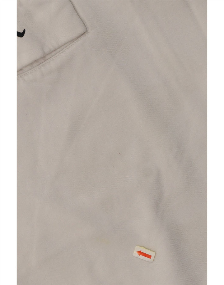 CHAMPION Suéter masculino com capuz e zíper gráfico médio algodão branco