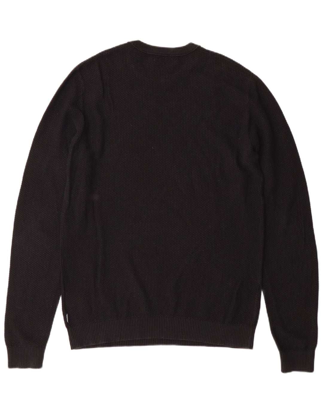 Suéter masculino JACK & JONES com gola redonda, algodão preto médio