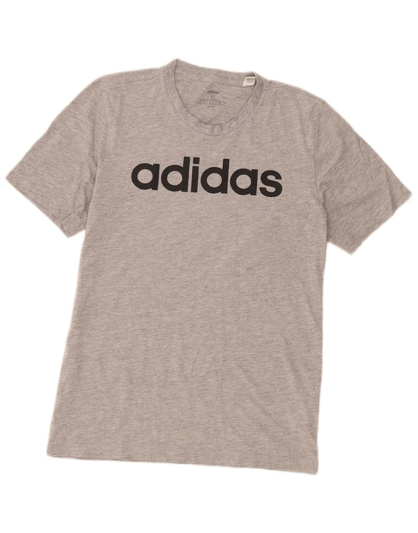 Camiseta Adidas Masculina Graphic Top Pequeno Algodão Cinza