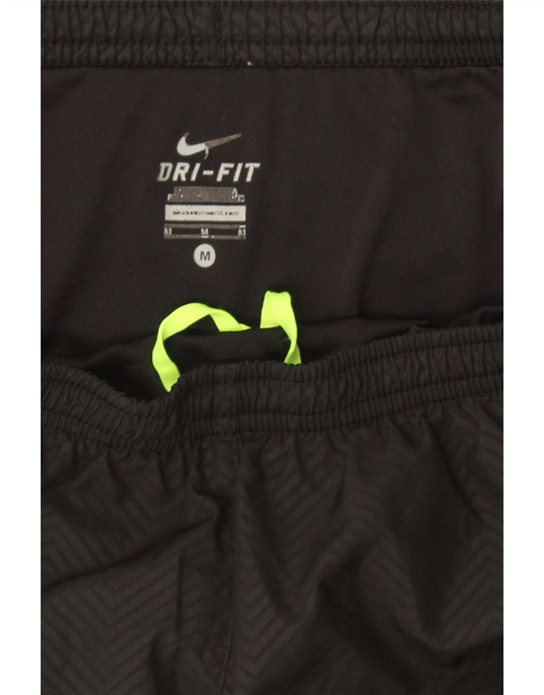 Shorts esportivo feminino Nike Dri Fit UK 14 médio preto Chevron