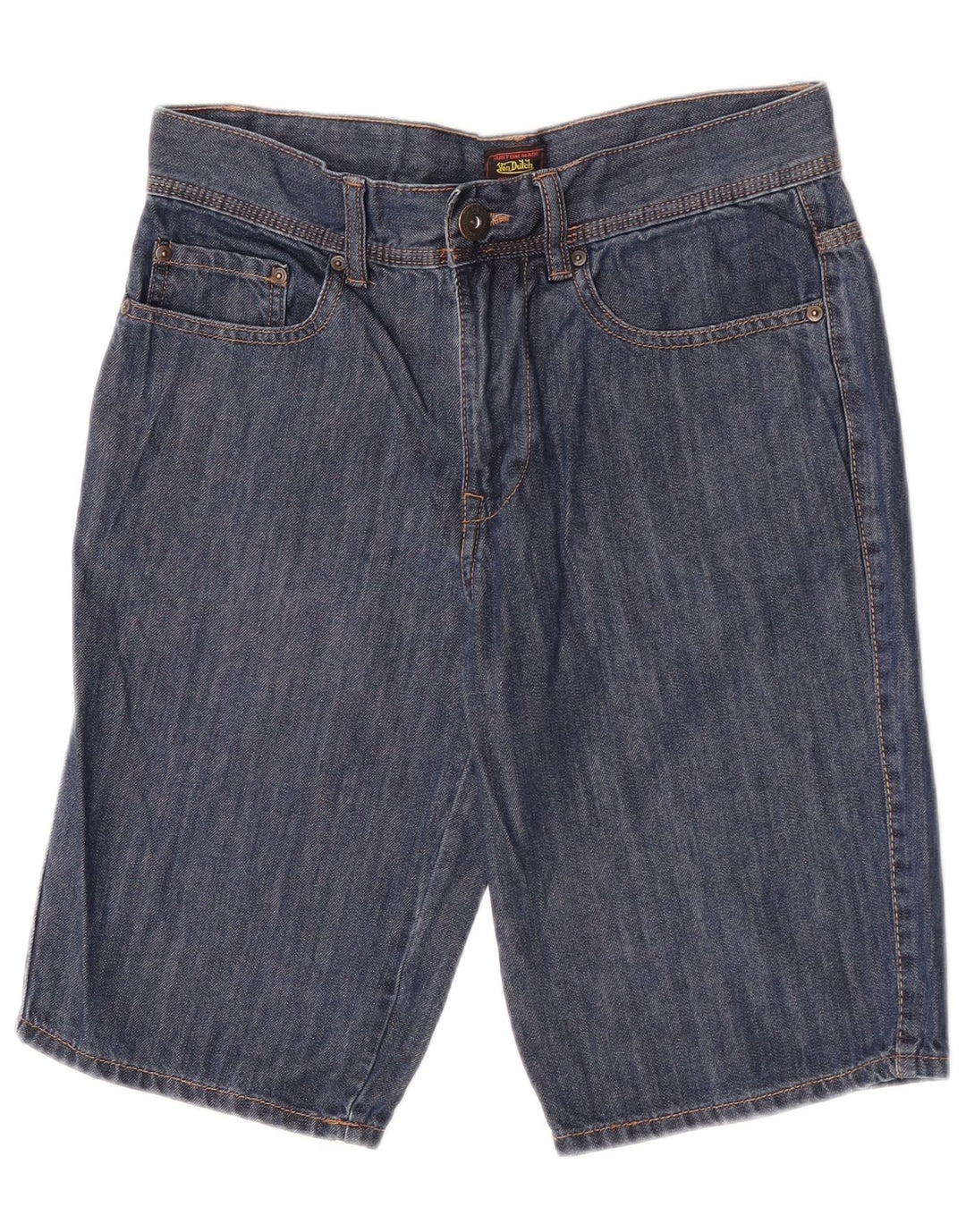 Shorts jeans masculino Von Dutch W29 pequeno algodão azul