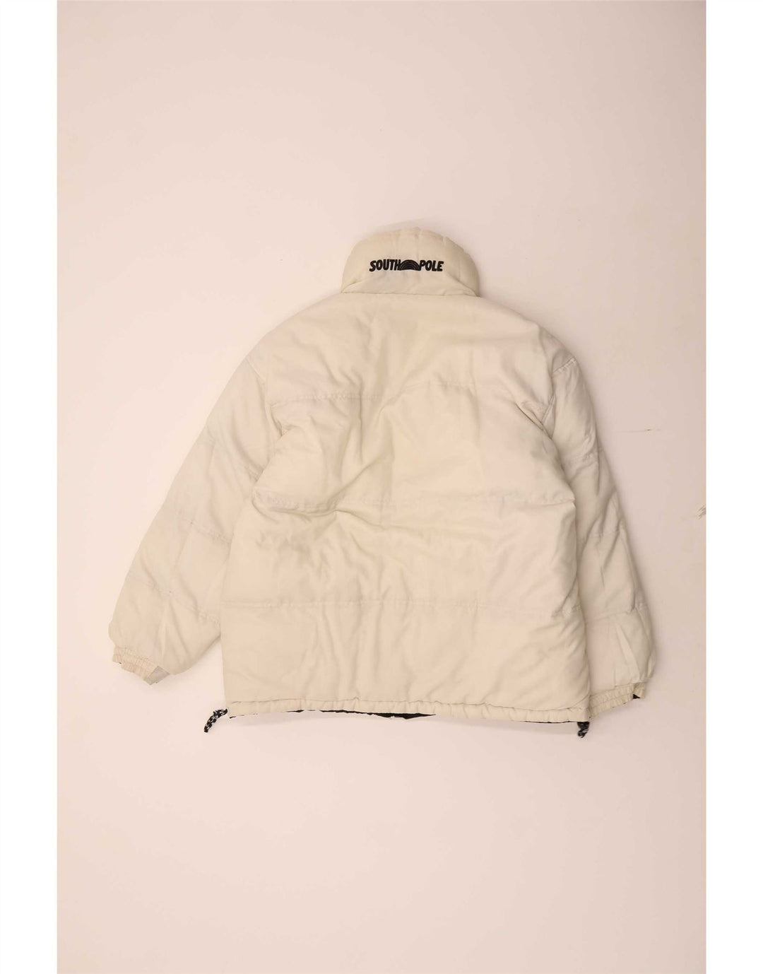 Jaqueta masculina reversível gráfica Southpole UK 38 bloco colorido preto médio