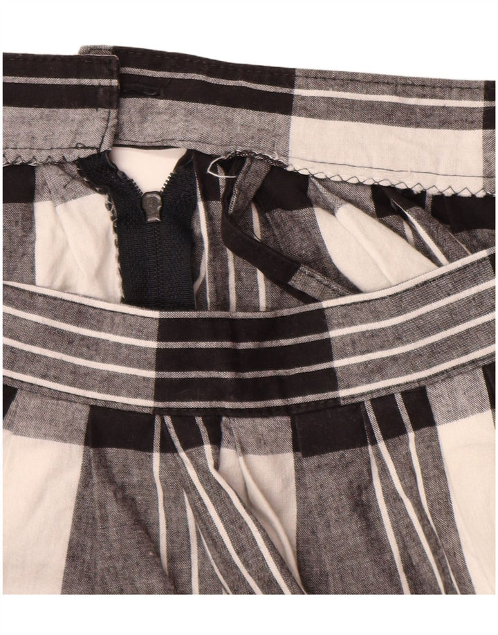 Saia vintage feminina linha A W30 xadrez preto médio