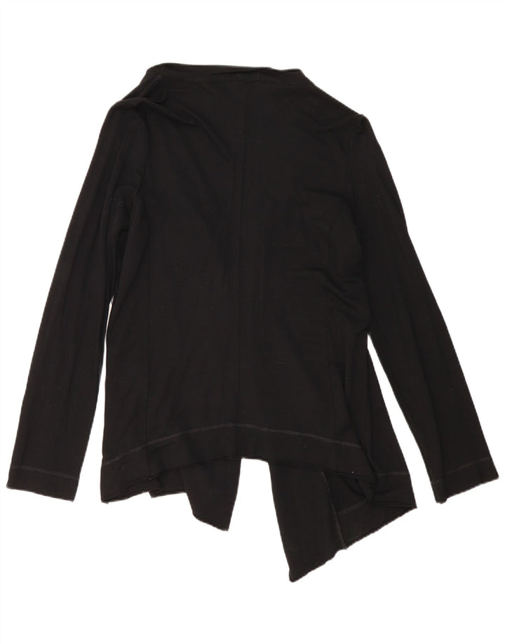 Suéter cardigã assimétrico feminino Benetton Reino Unido 12 médio preto