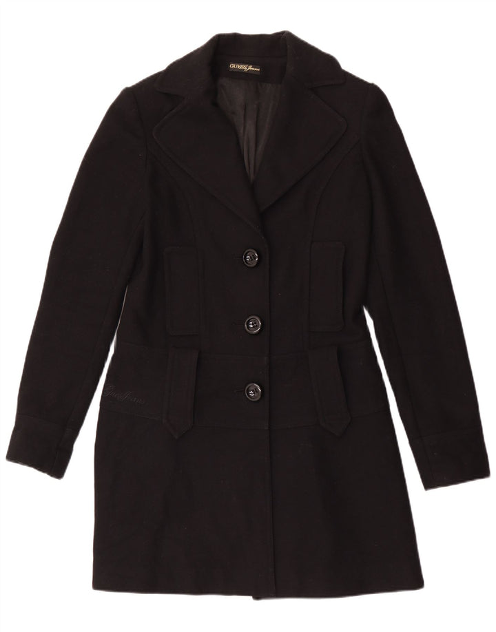 Sobretudo feminino Guess UK 12 lã preta média