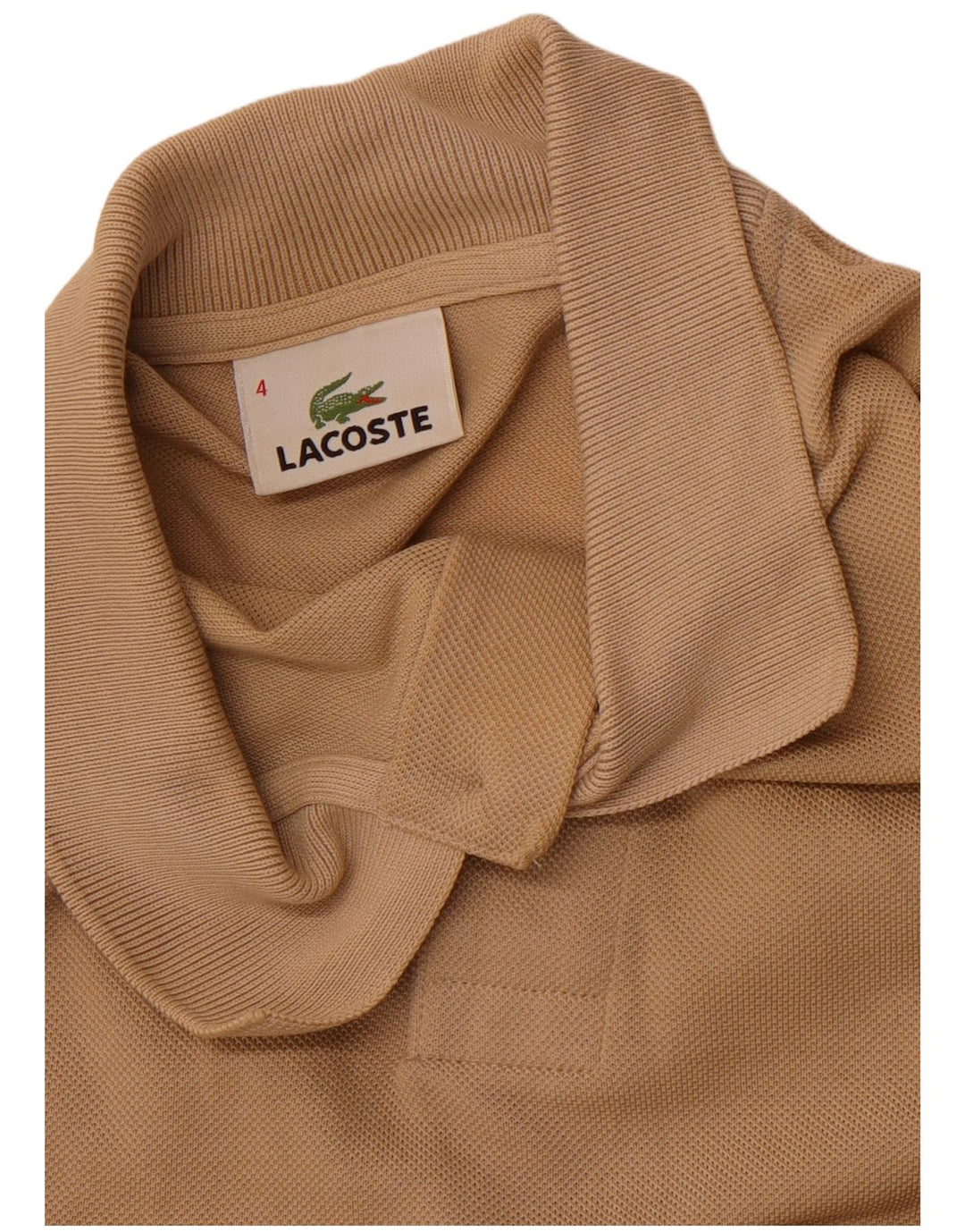 Camisa polo masculina LACOSTE tamanho 4 marrom médio