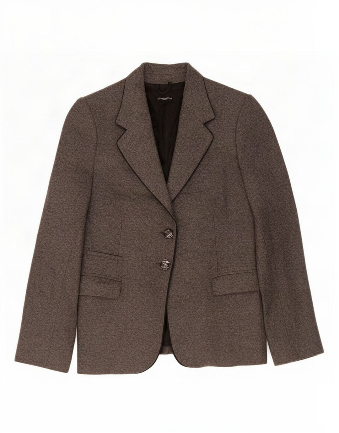 Jaqueta blazer feminina Massimo Dutti com 2 botões EU 44 XL lã cinza