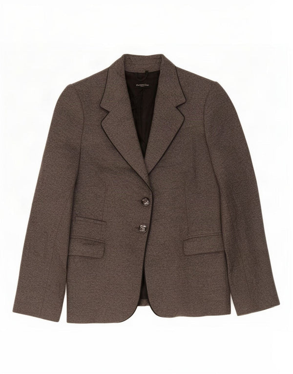 Jaqueta blazer feminina Massimo Dutti com 2 botões EU 44 XL lã cinza