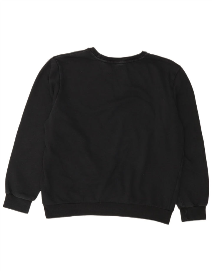 Puma feminino gráfico oversized moletom jumper Reino Unido 16 grande algodão preto