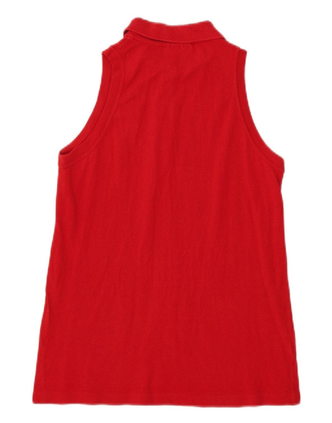 Camisa polo feminina sem mangas Lacoste tamanho 40 algodão vermelho médio
