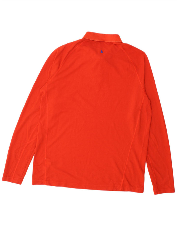 Camisa polo masculina de manga comprida Musto algodão laranja médio