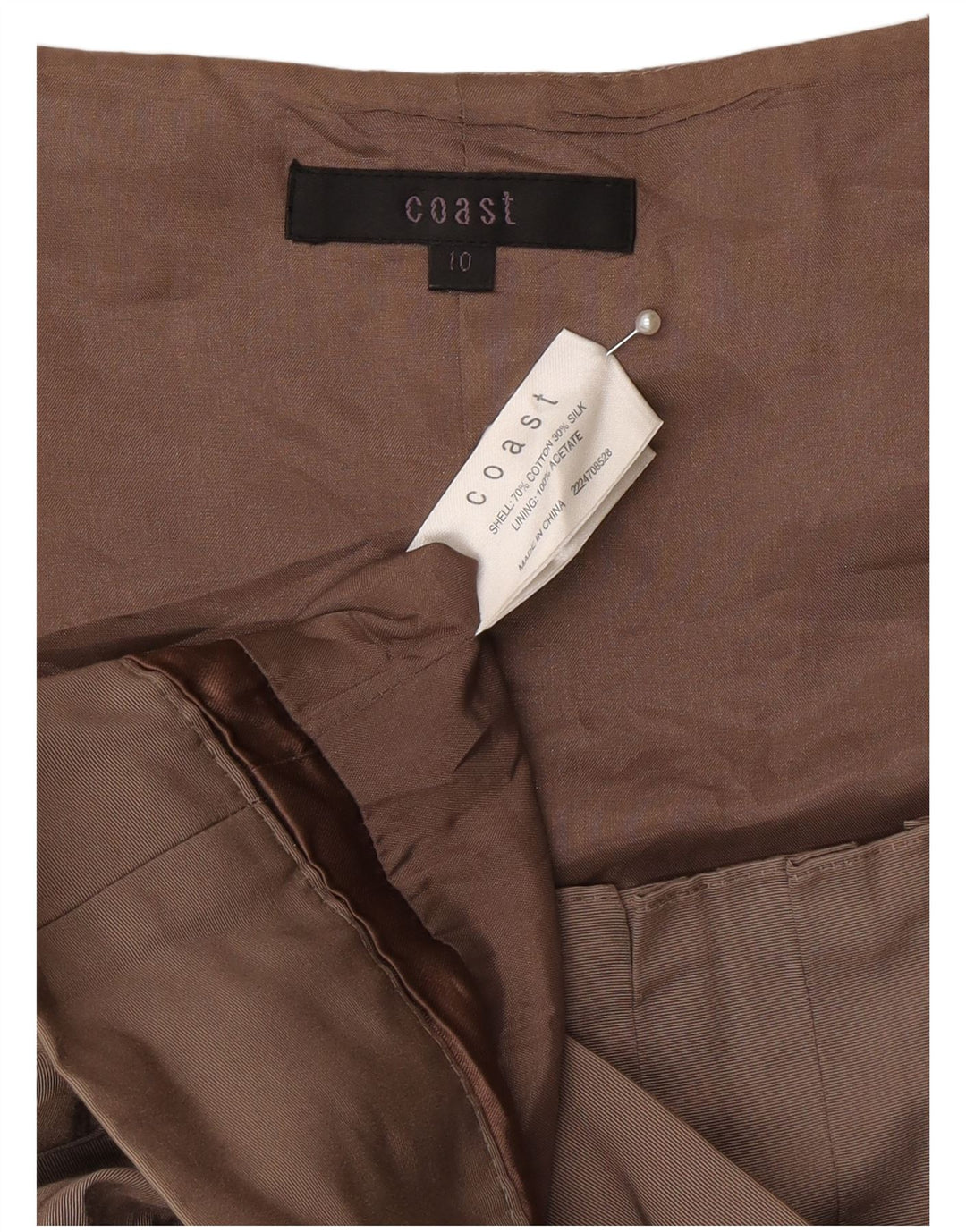 Vestido feminino Coast sem mangas bolha Reino Unido 10 algodão cinza pequeno