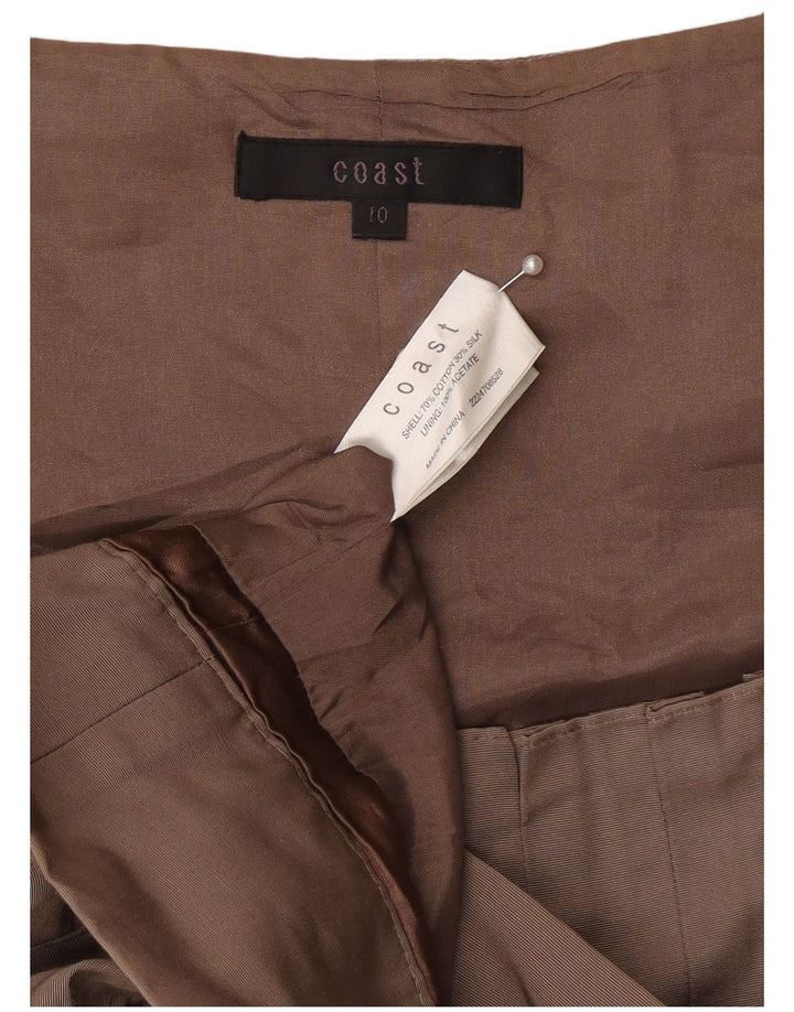 Vestido feminino Coast sem mangas bolha Reino Unido 10 algodão cinza pequeno