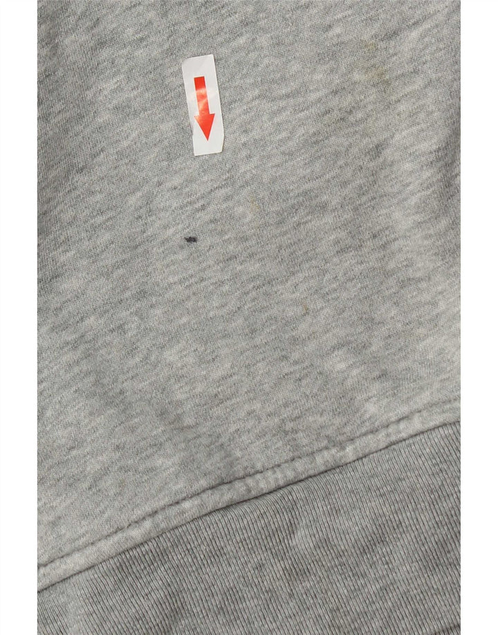 Suéter masculino com capuz Gap algodão manchado cinza médio