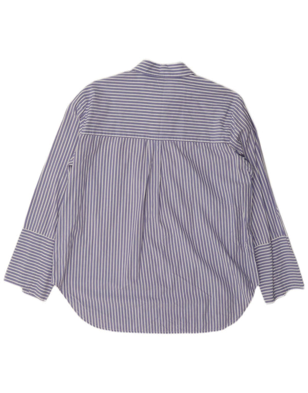 Camisa feminina Essentiel Antwerp tamanho 34 XS algodão listrado azul