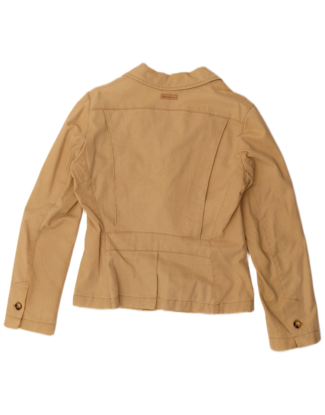 Jaqueta blazer feminina Marlboro Classics com 3 botões EU 46 XL algodão bege