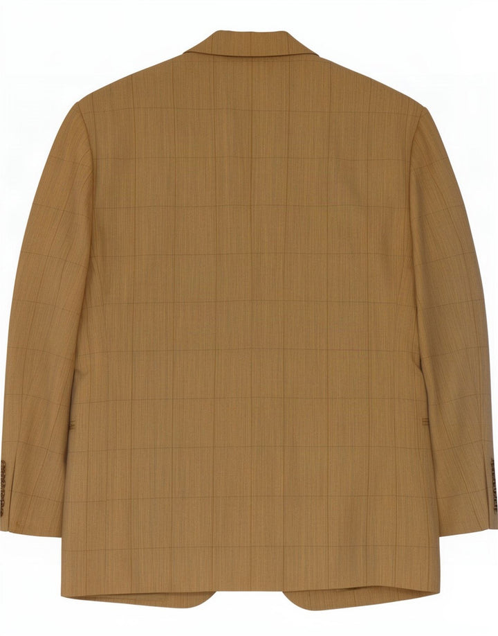 Ferre Jaqueta Blazer masculina de 2 botões IT 52 XL Bege Xadrez Lã Virgem