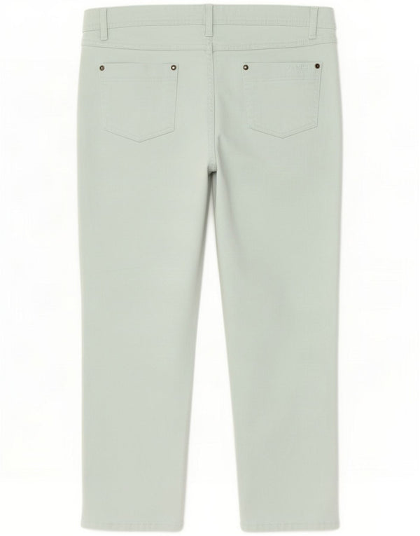 Weird Fish Womens Slim Capri Calças UK 12 Médio W32 L23 Algodão Turquesa