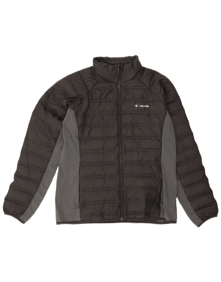 Jaqueta Columbia Masculina Acolchoada UK 40 Grande Poliéster Colourblock Preto