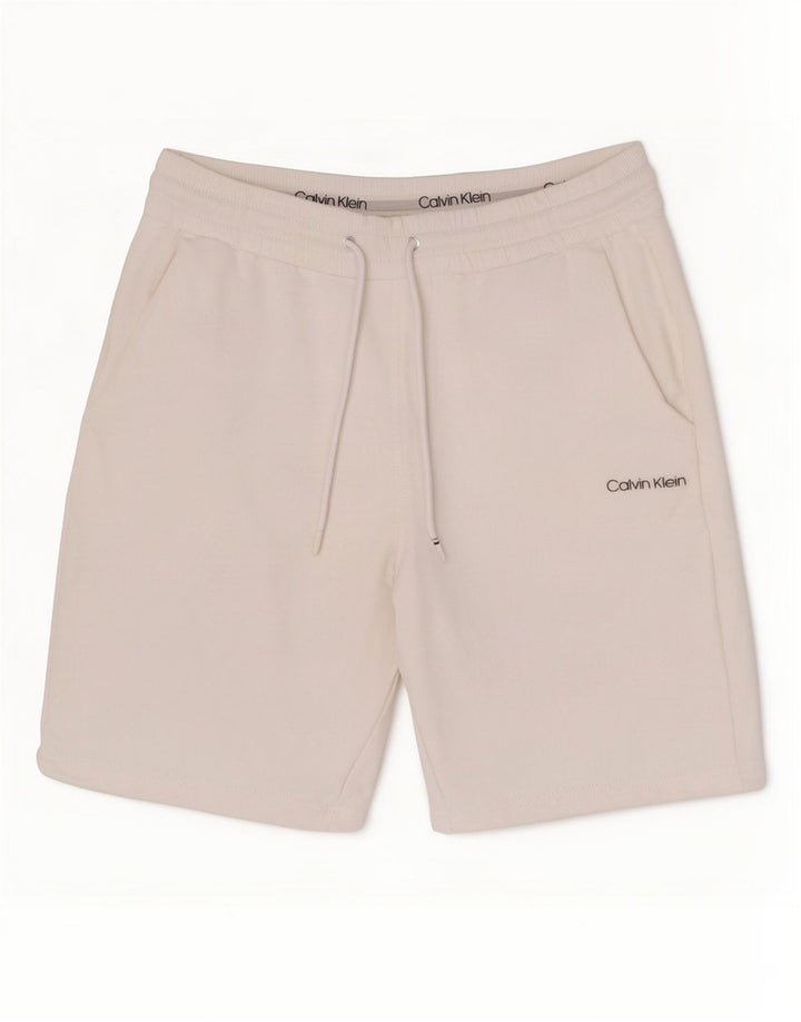 Shorts esportivo masculino Calvin Klein grande algodão branco