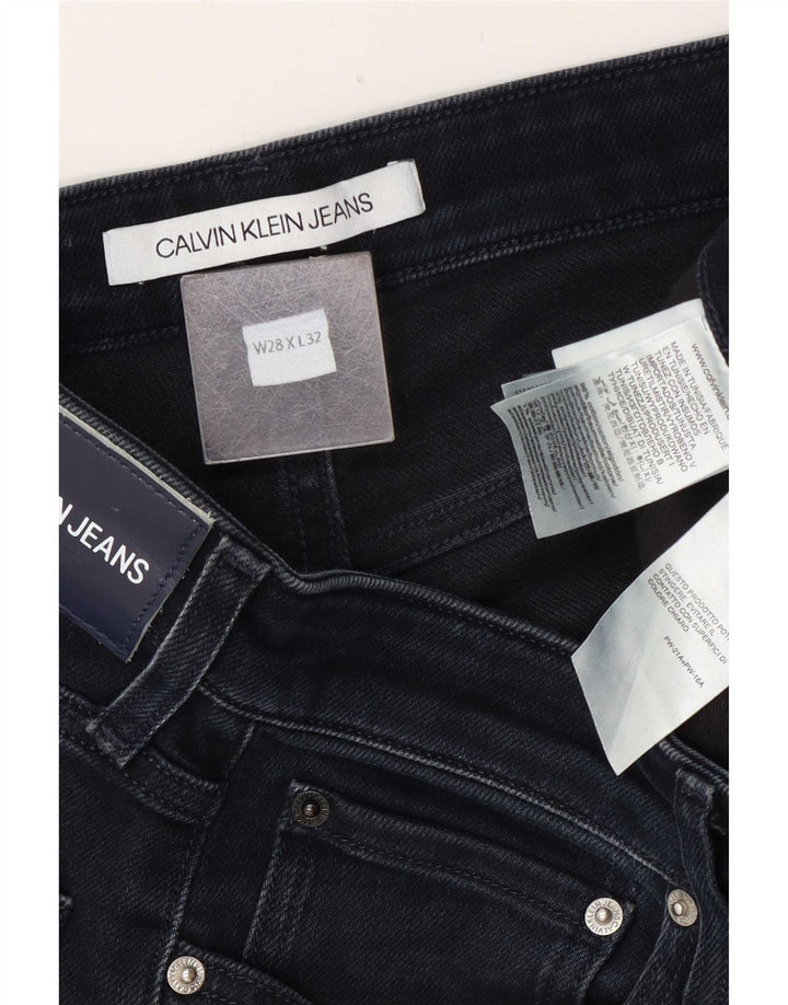Calvin Klein Masculino Slim Jeans W28 L32 Azul Marinho Algodão