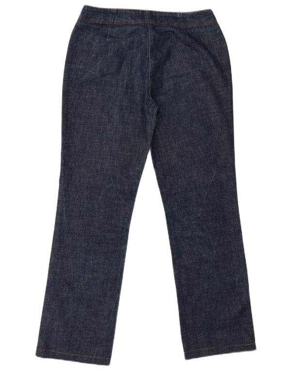 Jeans retos femininos Max & Co UK 12 médio W30 L28 algodão azul