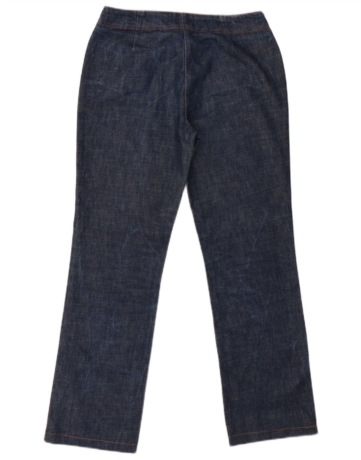 Jeans retos femininos Max & Co UK 12 médio W30 L28 algodão azul