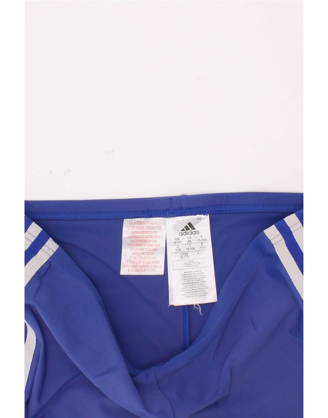 Shorts esportivos femininos Adidas 15-16 anos azul poliéster