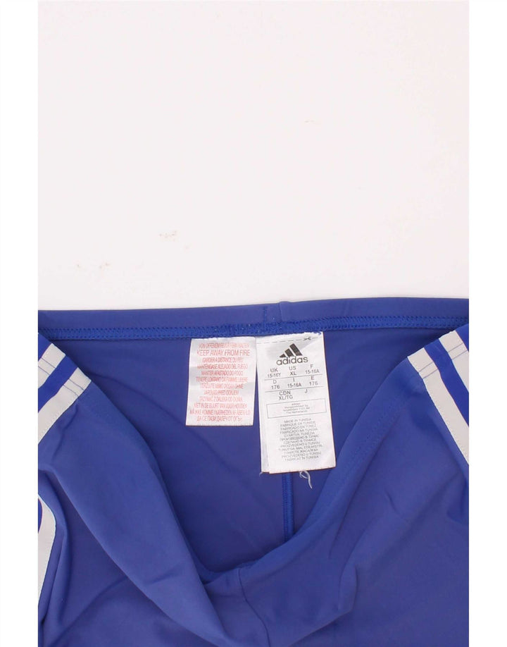 Shorts esportivos femininos Adidas 15-16 anos azul poliéster