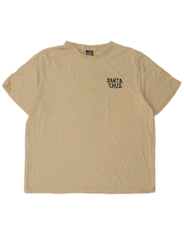 Camiseta Santa Cruz Meninos Graphic 13-14 Anos XL Bege Algodão